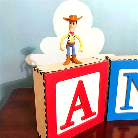 Large Toy 3D Wooden Block Letter Wall Decor *DIY kit* for Toy Story ...