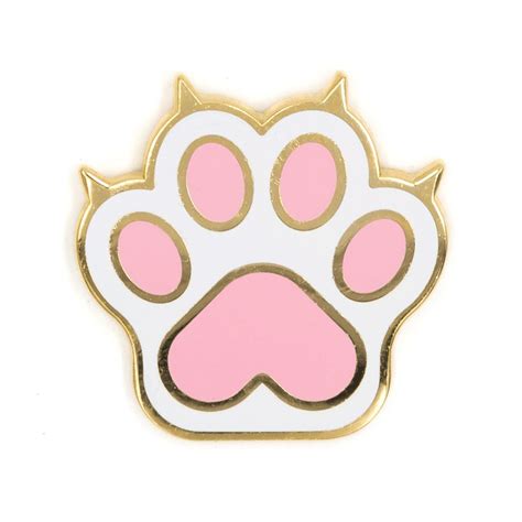 Cat Paw Pin Cute Patches, Pin And Patches, Cat Paw Drawing, Enamel Lapel Pin, Enamel Pins, Paw ...