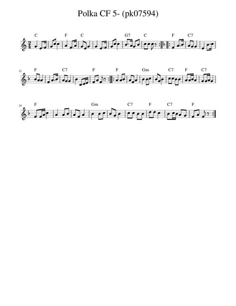 Polka CF 5- (pk07594) Sheet music for Accordion (Solo) | Musescore.com