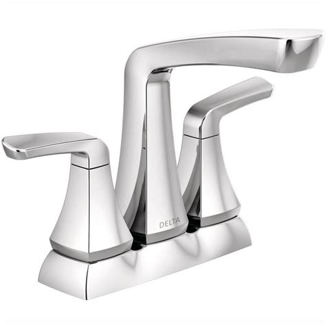 Delta Vesna 4 in. Centerset 2-Handle Bathroom Faucet in Chrome-25789LF ...