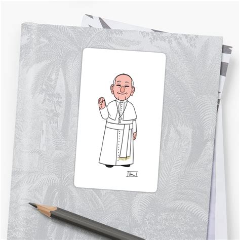 "Pope Francis (Smile & Wave)" Stickers by heartofold | Redbubble