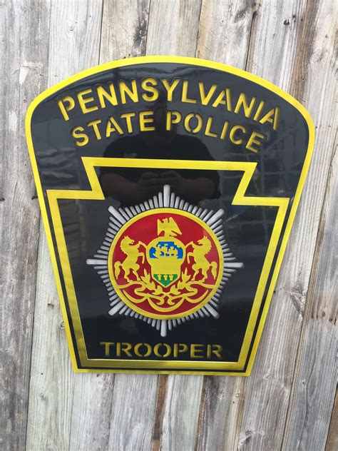 Pennsylvania State Trooper Police Badge - Advanced Metal Art