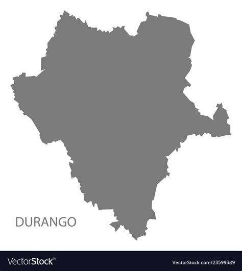 Durango mexico map grey Royalty Free Vector Image