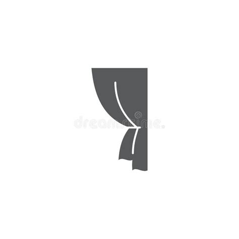 Classic Curtain Vector Icon Symbol Isolated on White Background Stock Vector - Illustration of ...