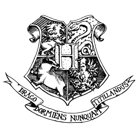 Free Hogwarts Crest Silhouette, Download Free Hogwarts Crest Silhouette png images, Free ...