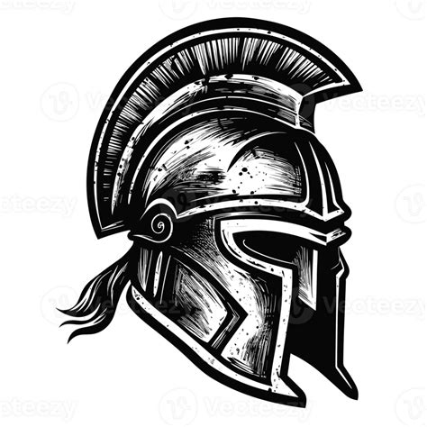 Spartan Helmet Silhouette - Generative Ai 26912816 PNG