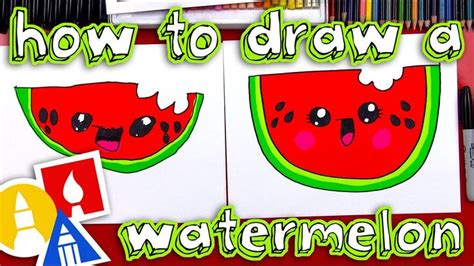 How To Draw A Cartoon Watermelon | Arte