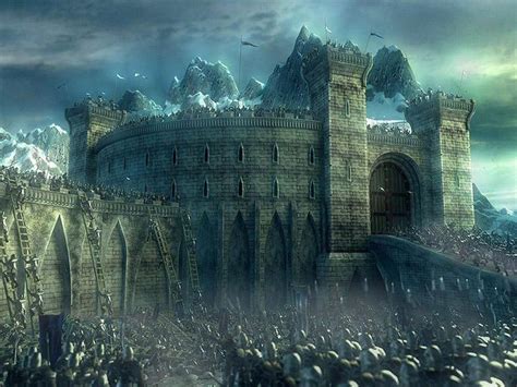 LOTR #11 - The Battle of Helm's Deep | Fantasy castle, Helms deep, Middle earth art