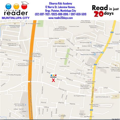 MUNTINLUPA CITY CENTER MAP Dr. Chari Villena - Owner chari_villena@yahoo.com Ellearca Kidz ...