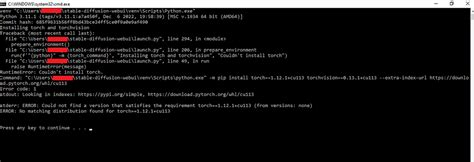 Having trouble installing Stable Diffusion - windows - PyTorch Forums