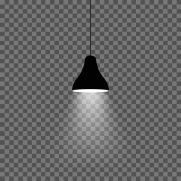 Realistic Vector Illustration Of A Loftstyle Black Pendant Lamp Vector, Closeup, Reflection ...