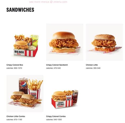 Online Menu of KFC Restaurant, Urbana, Ohio, 43078 - Zmenu