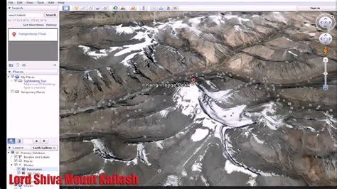 Lord Shiva mount kailash satellite view from Google earth - YouTube