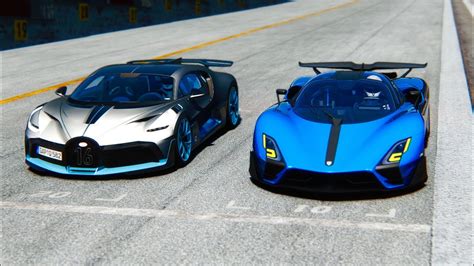 2022 SSC Tuatara Striker vs Bugatti Divo - Drag Race 2 KM - YouTube