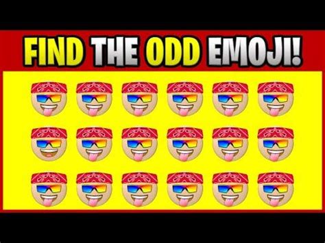 Find the odd emoji o00014 find the difference spot the difference emoji puzzles plo – Artofit