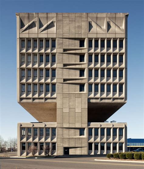 Armstrong Rubber Co. in New Haven, CT by Marcel Breuer. Concrete ...