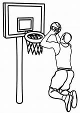 Basketball Net Coloring Page sketch template