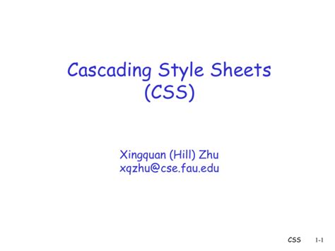 Cascading Style Sheets