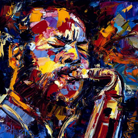 Daily Painters of Texas: Abstract Jazz Music Art Portrait Painting ...