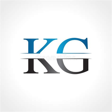 Initial KG Letter Logo Design Vector Illustration. Abstract Letter KG ...