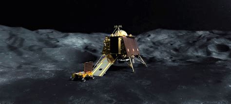 Chandrayaan-2 Pragyan rover Vikram lander (ISRO) render 2 - TESLARATI