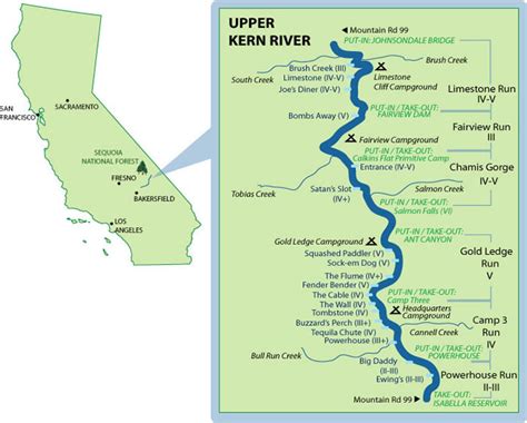 Upper Kern Mile-By-Mile Map