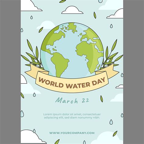 World water day poster vector eps