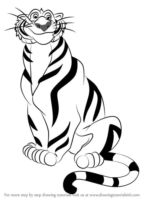 Aladdin Tiger Rajah Coloring Page