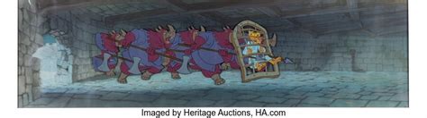 Robin Hood Prince John and the Rhino Guards Production Cel and Key ...