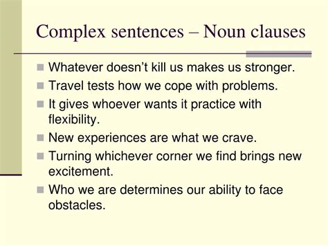 PPT - Adverb Clauses Adjective Clauses Noun Clauses PowerPoint ...