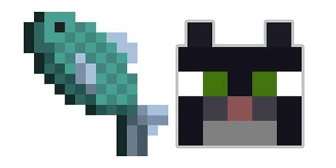 Minecraft Fish and Tuxedo Cat | Tuxedo cat, Minecraft, Pixel art