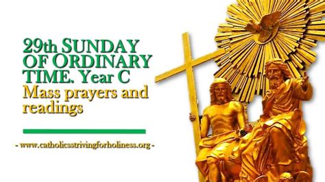 29th Sunday In Ordinary Time Year C Mass Prayers And Readings. - Catholics Striving For Holiness