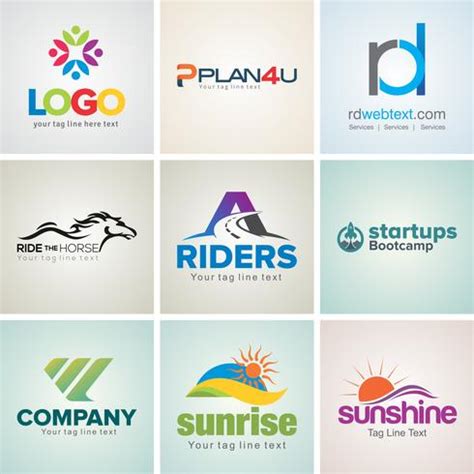 Creative Corporate Logo Design Template Set 636765 Vector Art at Vecteezy