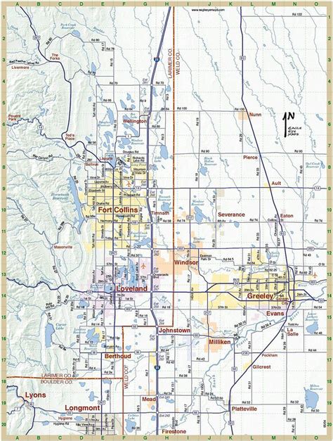 northern Colorado map | Colorado map, Map, Colorado city