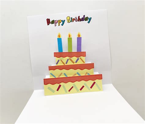 DIY Birthday Cake Pop up Card