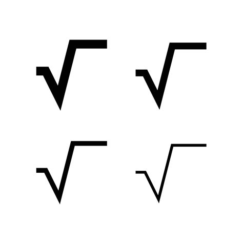Square Root Icon, Math Symbol, Line Mathematics Formula,, 46% OFF