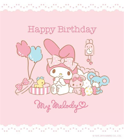 Happy Birthday My Melody | Hello kitty birthday, Melody hello kitty ...