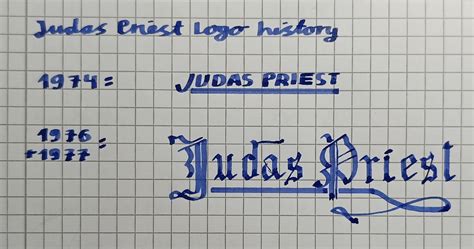 My attempt on recreating the first 2 variations of the Judas Priest-logo : r/judaspriest