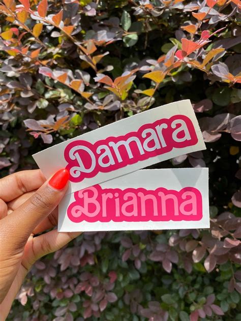 Personalized Name Vinyl Decal, Name Sticker, Doll Font Decal, Custom Name Decal, Name Sticker ...