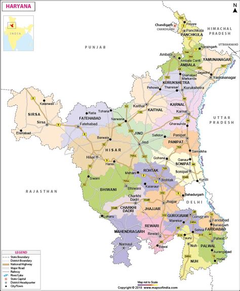 Find details about the state of Haryana via informative maps and ...