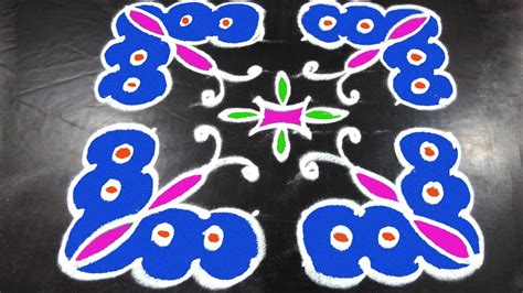 #225 - Simple Muggulu | 8 x 8 Dots | Easy Rangoli Designs with Kolam Design Art | Rangoli Art ...