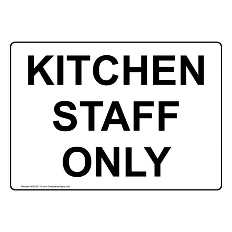 Staff Use Only Sign Printable