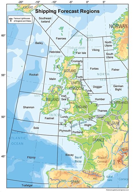 BBC Radio 4's Shipping Forecast Regions [1061x1500] : MapPorn