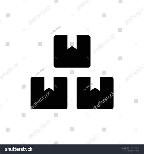 Boxes Icon Flat Style Design Isolated Stock Vector (Royalty Free ...