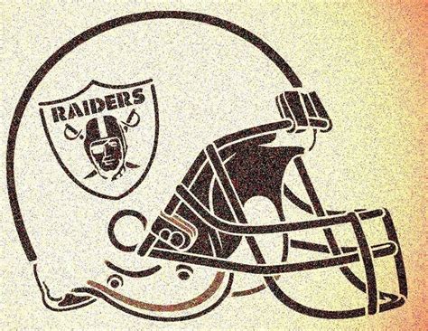 OAKLAND RAIDERS HELMET STENCIL MYLAR SPORT FOOTBALL MANCAVE STENCILS | eBay | Stencil logo ...