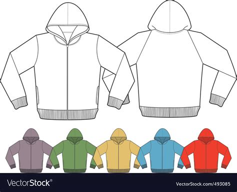 Jacket template Royalty Free Vector Image - VectorStock