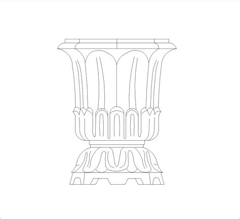 Ceramic vase DWG CAD Block Free Download