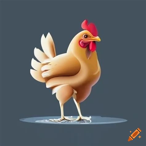 Chicken and plate logo design