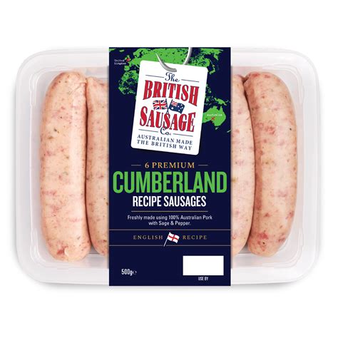 6 PREMIUM CUMBERLAND RECIPE SAUSAGES • The British Sausage, Ham & Bacon Co