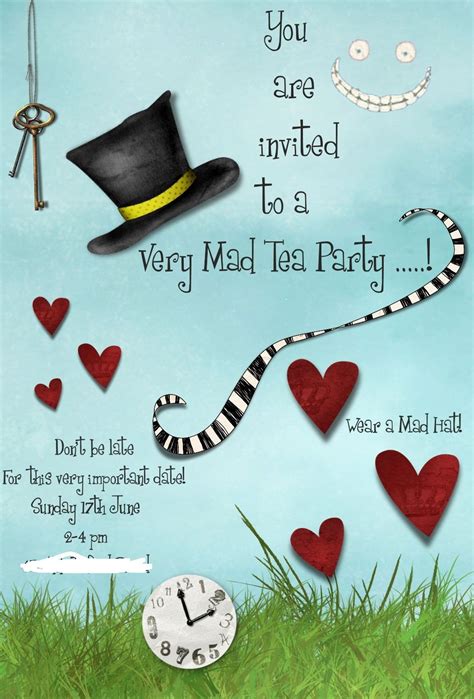 Mad Hatter Tea Party Invitations Free Printable - Free Printable